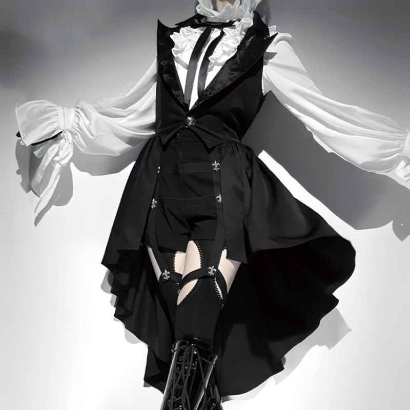 Sewing Vest - Lolita 3 Piece Sets Women Flare