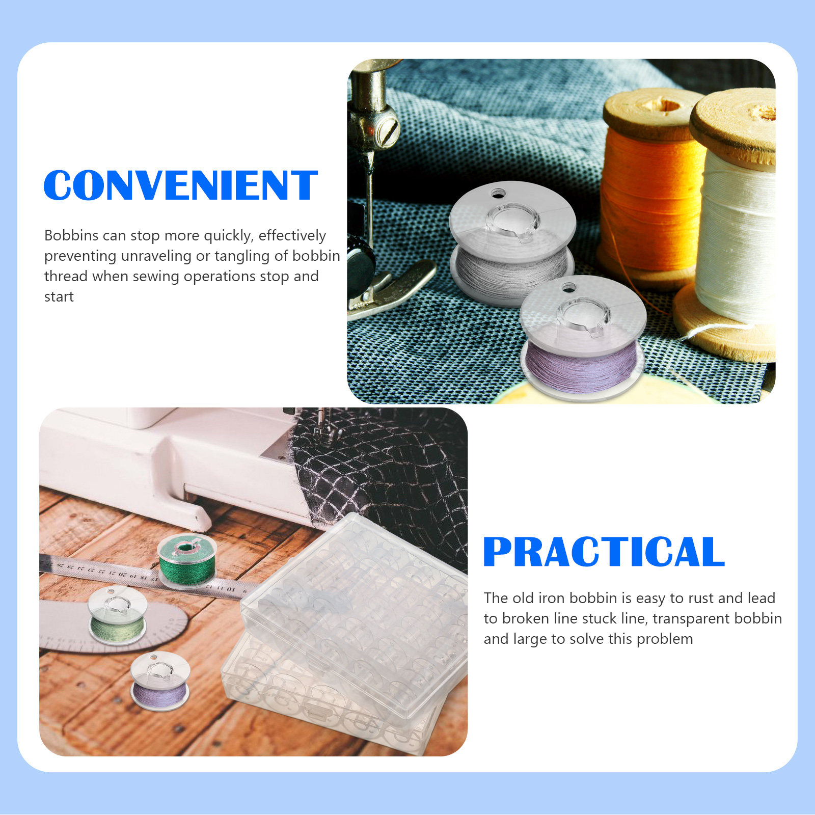 1Set Sewing Bobbins Storage Bo - огляд і ціна Thread Bobbins Empty