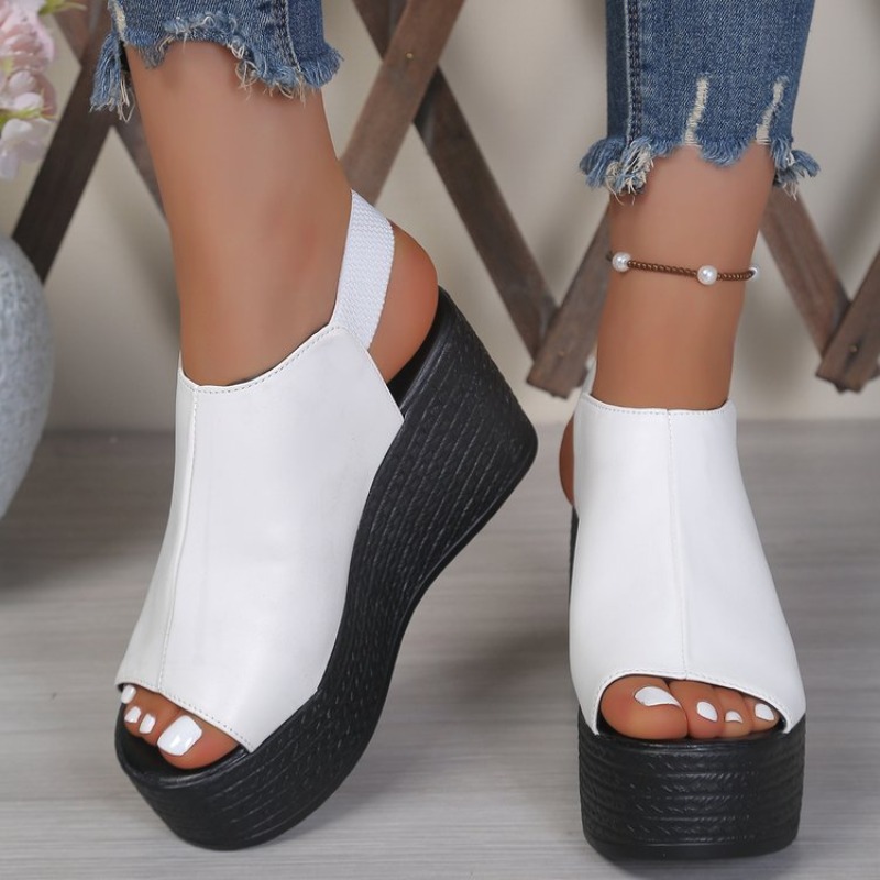 Women Sandals Summer  Wedge Sa - огляд і ціна Elastic Waistband Roll