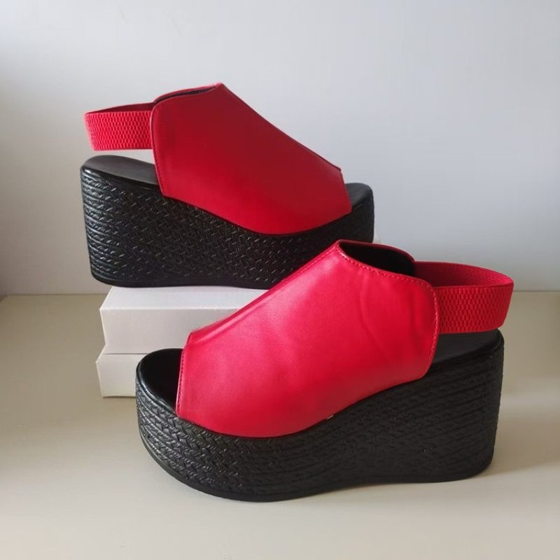 Women Sandals Summer  Wedge Sa - огляд і ціна Elastic Waistband Roll