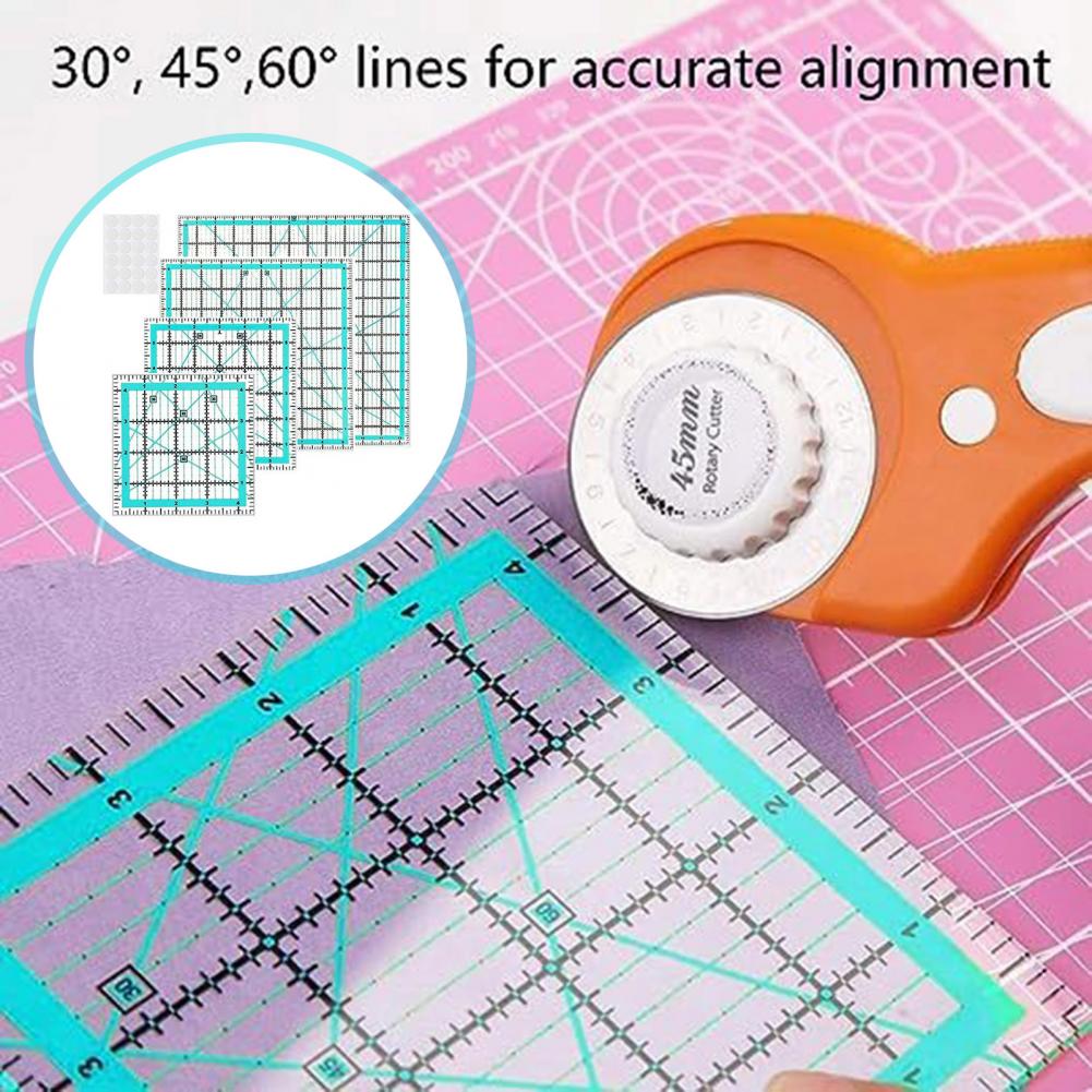4Pcs Acrylic Quilting Ruler wi - огляд і ціна Quilting Ruler Square