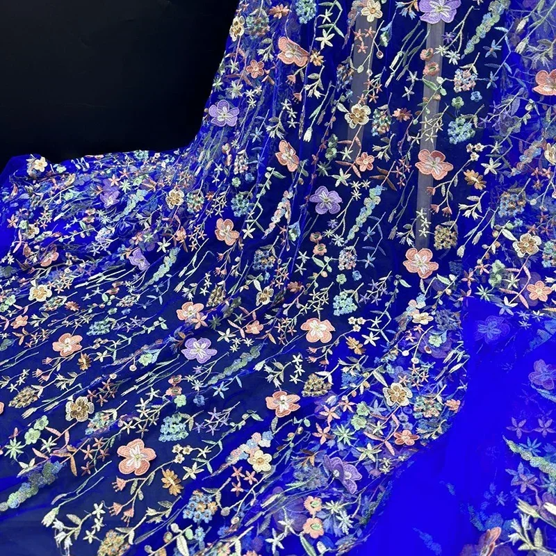 3D Floral Embroidered Tulle Fa - огляд і ціна Textile And Sewing Materials