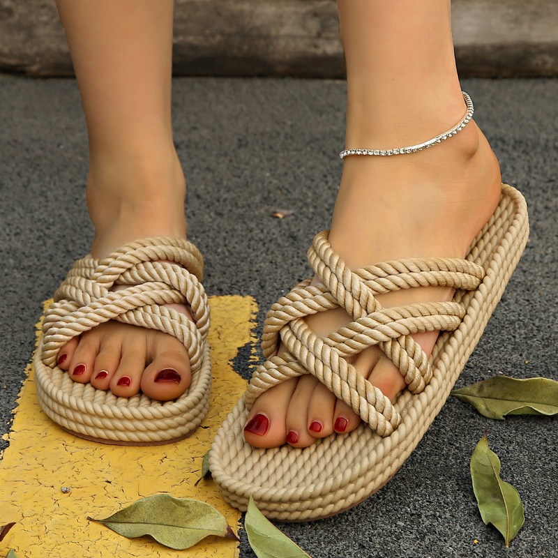 2025 New Summer Women's Hemp R - огляд і ціна Elastic Waistband Roll