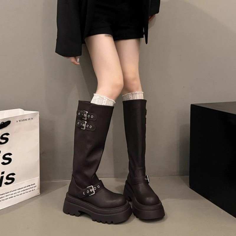 Women Chunky Platform Knee Hig - огляд і ціна Elastic Waistband Roll