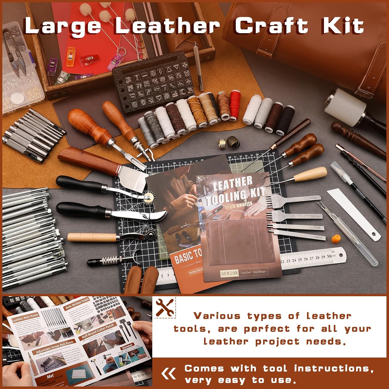 Leather Tooling Kit Leather Cr - огляд і ціна Sewing Custom