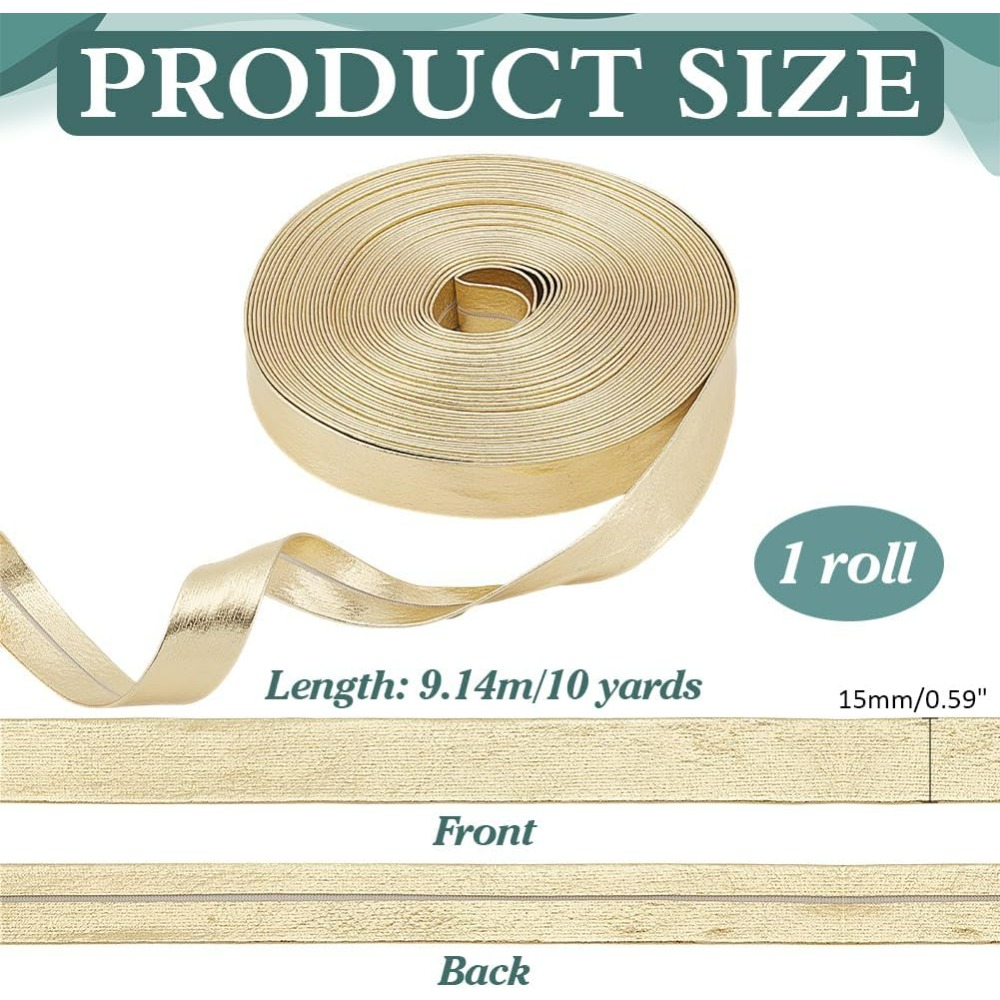 9.8 Yards Gold Leather Trim Fo - огляд і ціна Binding Tape Bias