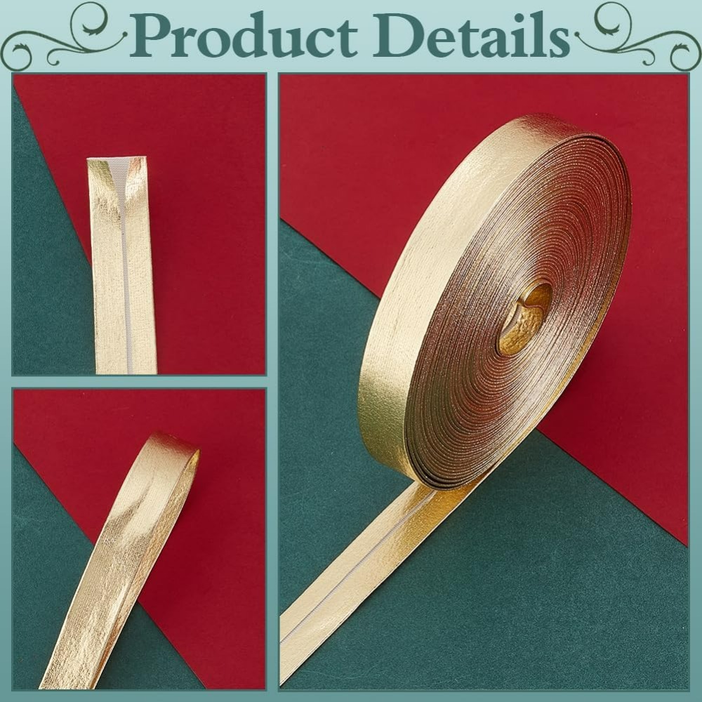 9.8 Yards Gold Leather Trim Fo - огляд і ціна Binding Tape Bias