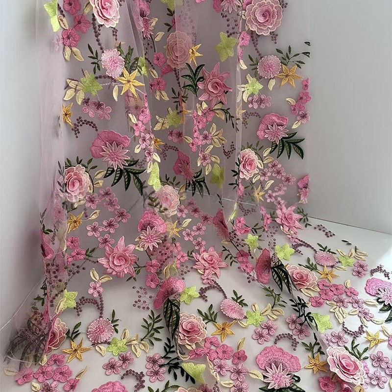 90x130cm 3D Floral Embroidered - огляд і ціна Textile And Sewing Supply