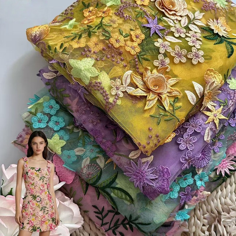 90x130cm 3D Floral Embroidered - огляд і ціна Textile And Sewing Supply