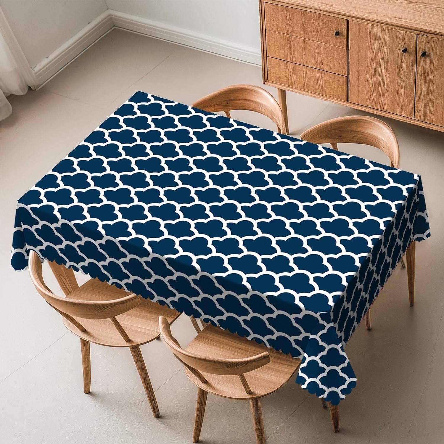 Blue Tablecloth Navy Cloud Sea - огляд і ціна Century Textile & Sewing Supply Photos