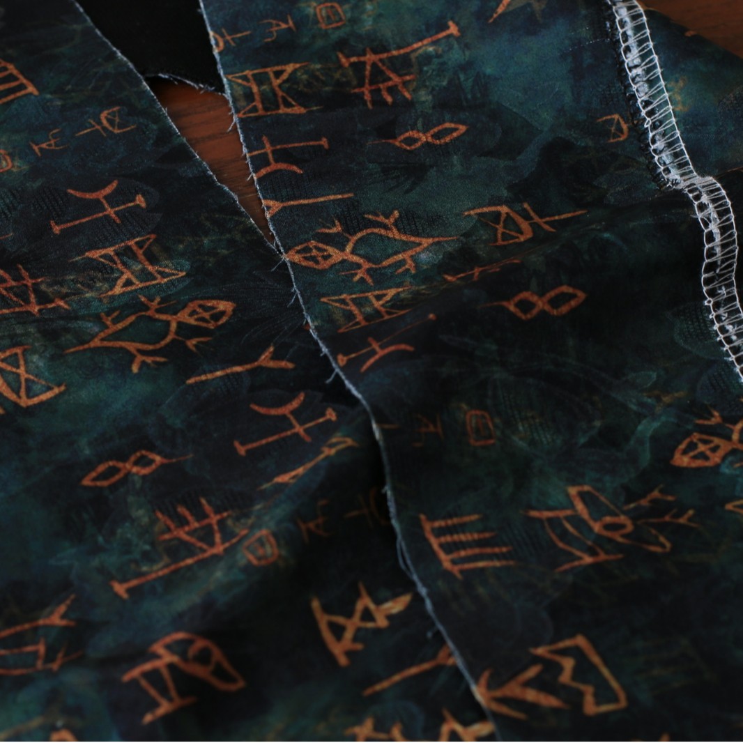 Oracle Bone Script Jacquard Re - огляд і ціна Sewing Tie Dye