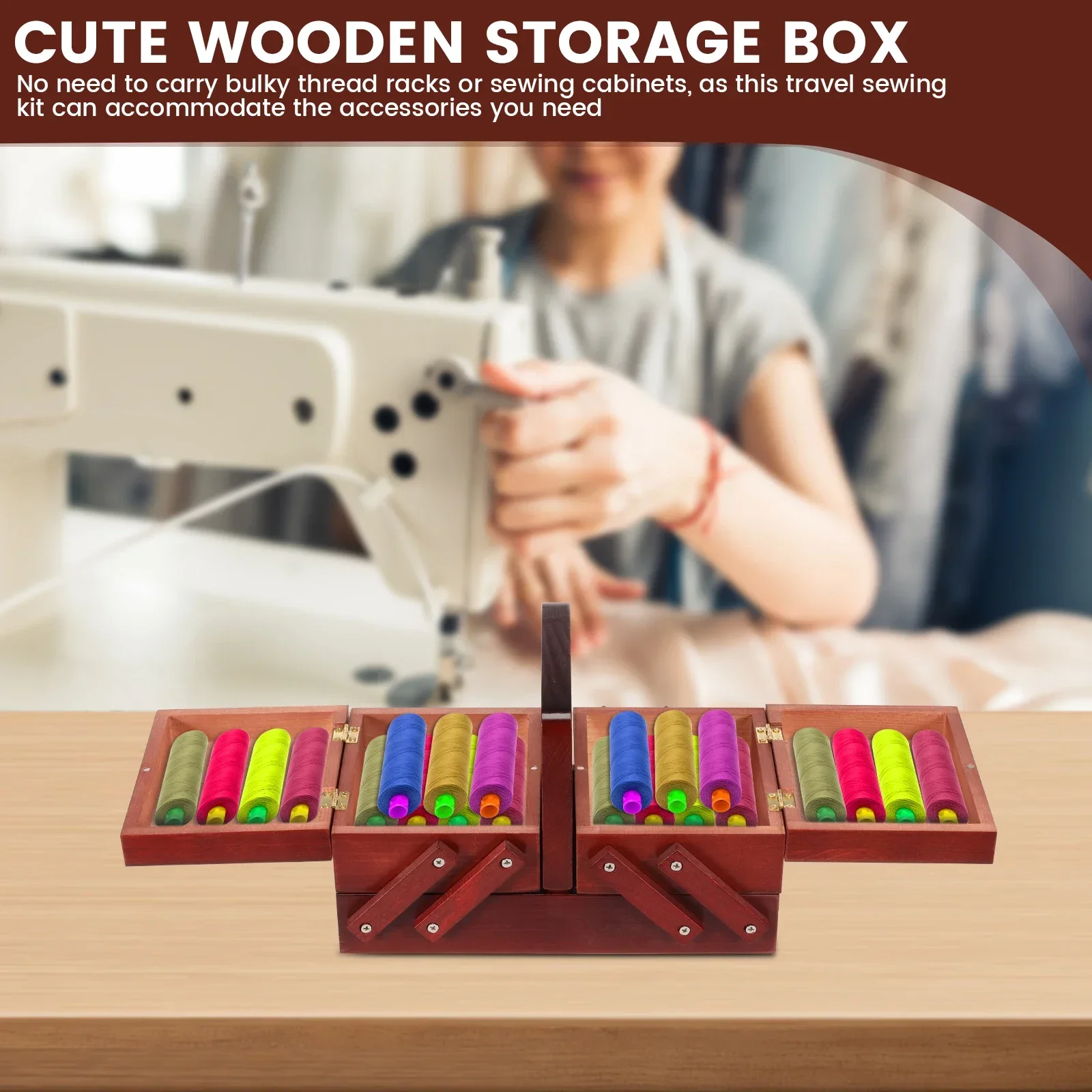 Expandable Sewing Thread Box W - огляд і ціна Thread Bobbins Empty