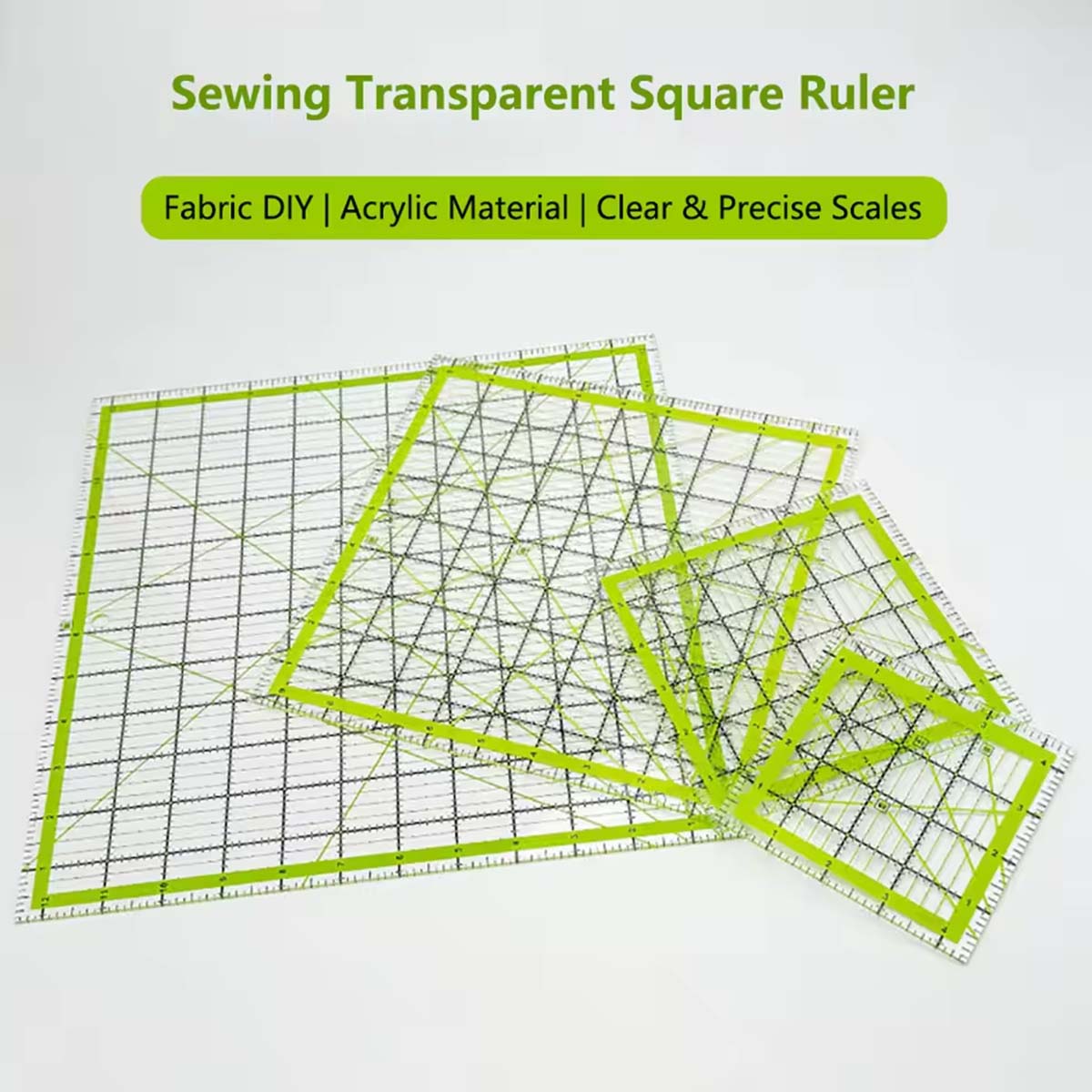 4Pcs Acrylic Square Quilting R - огляд і ціна Quilting Ruler Square