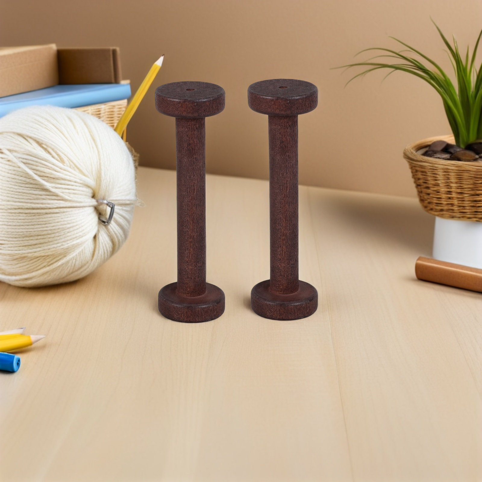 5Pcs Handpolished Wooden Spool - огляд і ціна Thread Bobbins Empty