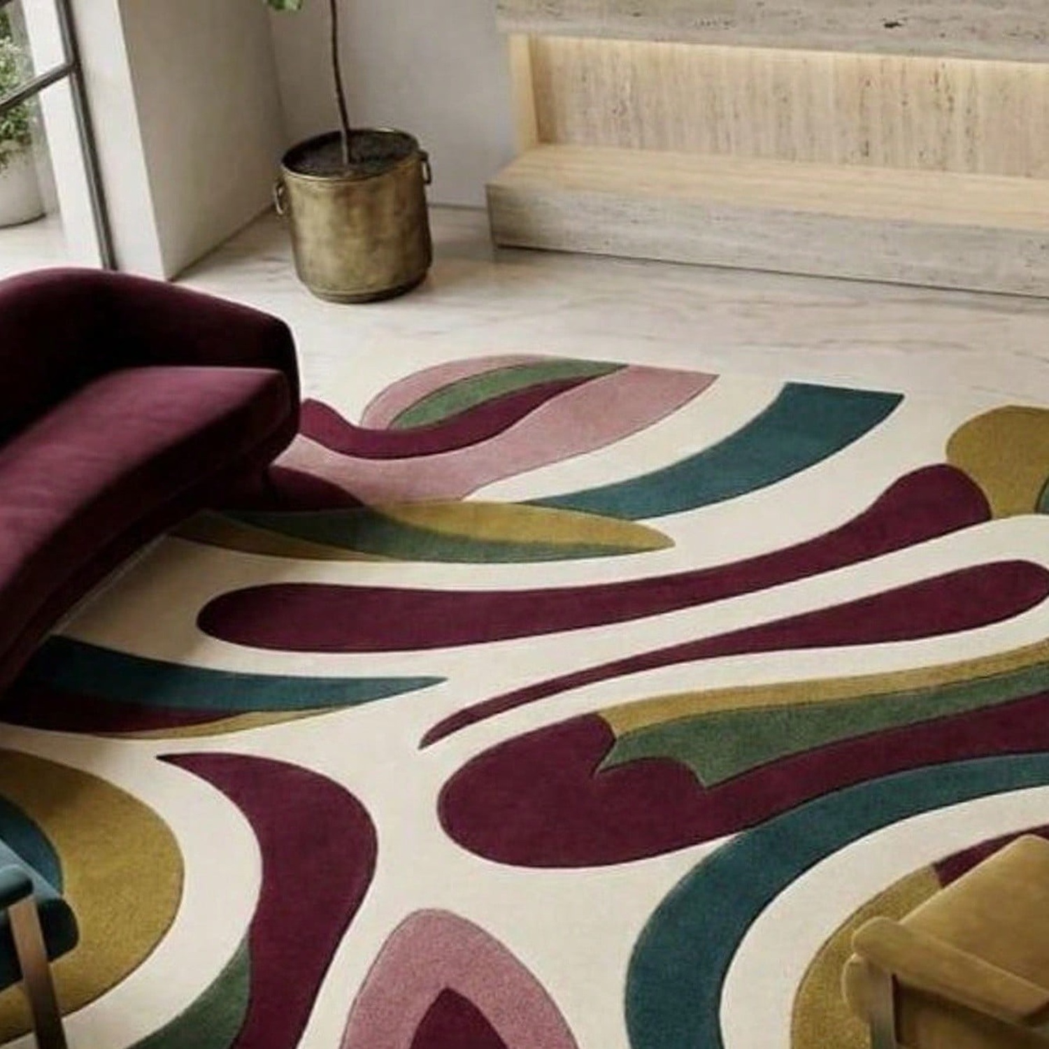 Abstract Pattern Carpet, Mid-C - огляд і ціна Century Textile & Sewing Supply